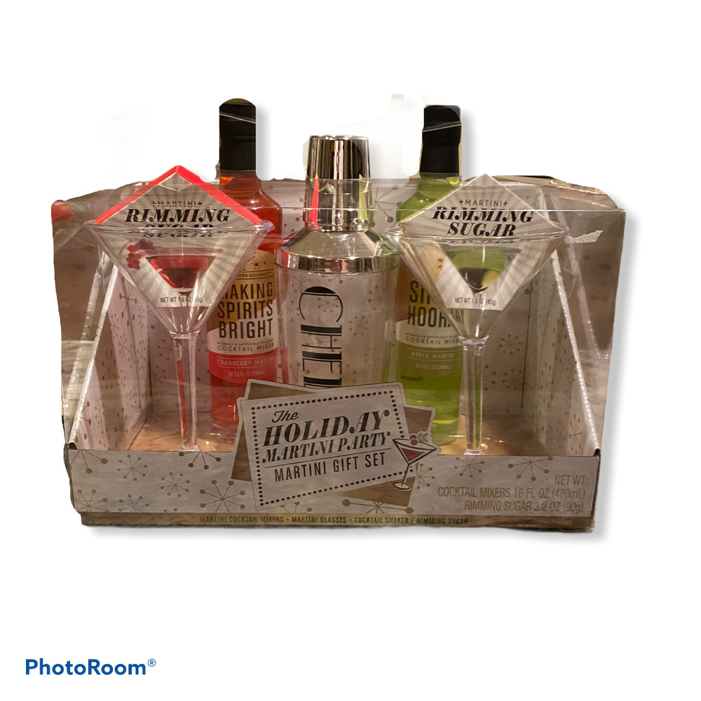 Holiday Martini Mixer with Glasses